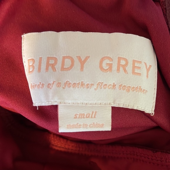 BIRDY GREY Jan Scoop Neck Column Gown In Cabernet NWT Size Small - Picture 9 of 11